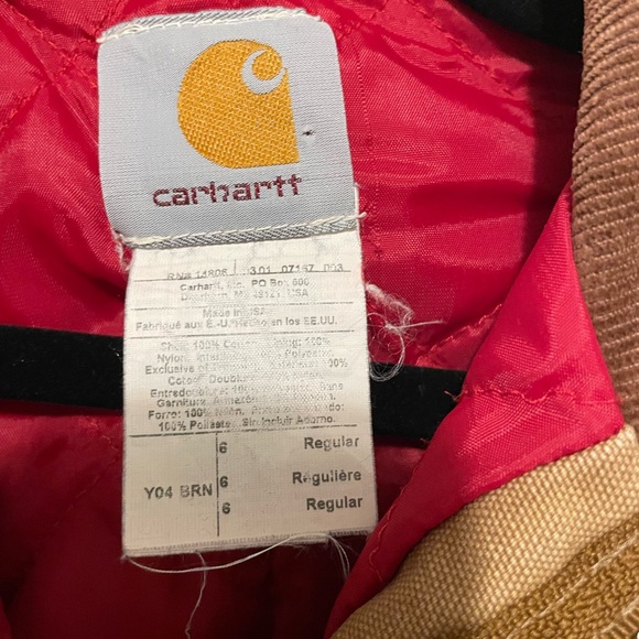 CARHARTT - vintage youth Detroit jacket size 6 , Y04 BRN - Picture 4 of 5